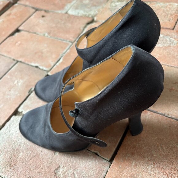 Size 9 Prada Satin Mary Jane Heels - Picture 2 of 4